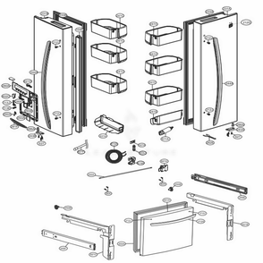 Part Location Diagram of 6877JB2181F LG HARNESS ASSEMBLY