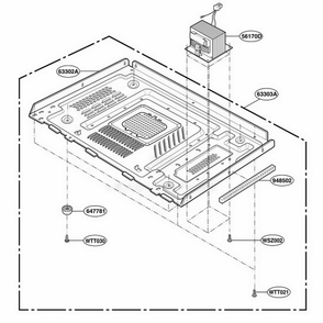 Base Plate Parts Diagram and Parts List for LMH1017CVW AW1ELGA LG Range