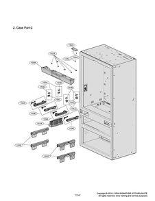 Case Part-2 Diagram and Parts List for GR-617AGPPM ASWCNA0 LG Refrigerator