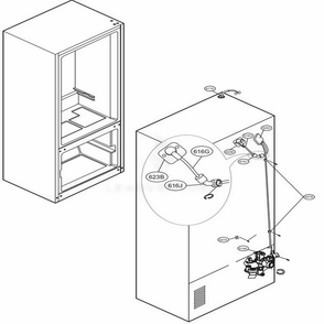 Valve And Water Tube Parts Diagram and Parts List for LFX21976ST ASTCNA8 LG Refrigerator