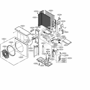 Main Diagram and Parts List for SRC18HPC000 AWHBEMS LG Air Conditioner