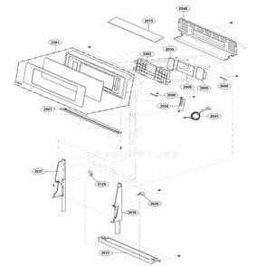 Controller Parts Diagram and Parts List for LRG3095ST FSTELGA LG Range