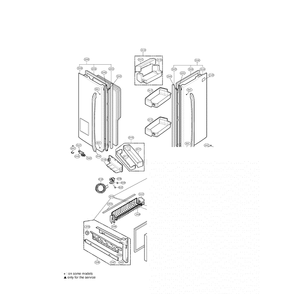 Doors Diagram and Parts List for LFX25971SW 00 LG Refrigerator