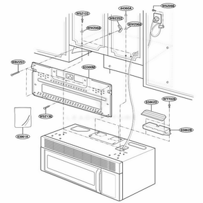 Installation Parts Diagram and Parts List for MH6150XHQ2 AW2EWRP LG Range