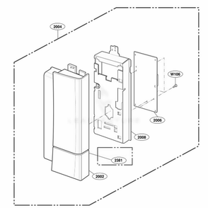 Controller Parts 2 Diagram and Parts List for 63762 AWHESEA LG Range