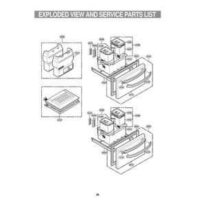 Section 2 Diagram and Parts List for GR-K09S AWSCSJA LG Refrigerator