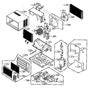 Part Location Diagram of 5403AR2302B LG Condenser assembly