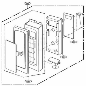 Controller Parts Diagram and Parts List for 80603 ASBESEA LG Range