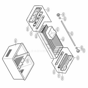 Freezer Parts Diagram and Parts List for 79763 AST1SEF LG Refrigerator