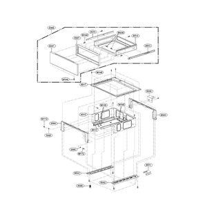 Drawer Diagram and Parts List for LRE30451ST 02 LG Range