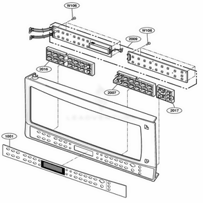 Controller Parts 1 Diagram and Parts List for 64769 AB1ESEA LG Range
