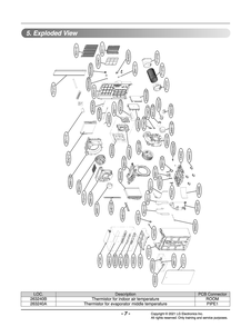 Diagram 1 Diagram and Parts List for LP0522WSR AWYAOSU LG Air Conditioner