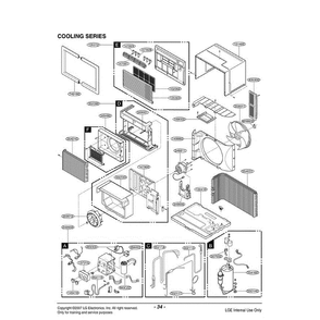 Part Location Diagram of 5421A90037B LG Evaporator Assembly,First