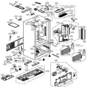 Case Parts Diagram and Parts List for LFXS30786S ASTCNA0 LG Refrigerator