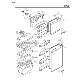 Section 3 Diagram and Parts List for LRTN09314SW ASWCLGA LG Refrigerator