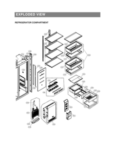 Refrigerator Compartment Diagram and Parts List for GR-L276DSBM ASTCNA0 LG Refrigerator