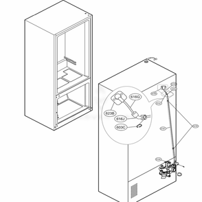 Valve And Water Tube Parts Diagram and Parts List for LPXS30866D ASBCNA0 LG Refrigerator