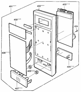 Control Panel Diagram and Parts List for 7218942880  Kenmore Microwave