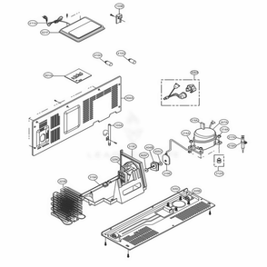 Mechanical Compartment Diagram and Parts List for LSXC22426S ASTCNA0 LG Refrigerator