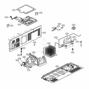 Machine Compartment Diagram and Parts List for 51376 ATICSER LG Refrigerator