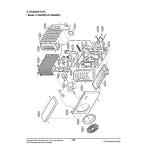 Section 1 Diagram and Parts List for LF300CP AWHAEUS LG Air Conditioner