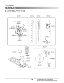 Diagram 3 Diagram and Parts List for ARUM036GSS5 EWGBLUS LG Air Conditioner