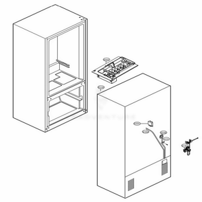 Ice Maker Parts Diagram and Parts List for LFDS22520S ASTCNA3 LG Refrigerator