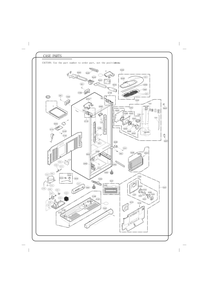 Case Parts Diagram and Parts List for GC-L288GQXM ABICSE1 LG Refrigerator