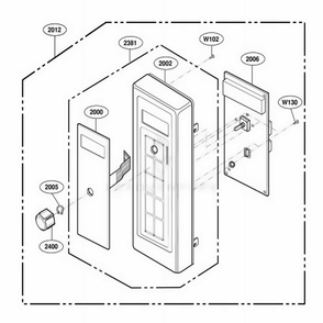 Control Panel Parts 2 Diagram and Parts List for DECS11MA AGRQMTR LG Range