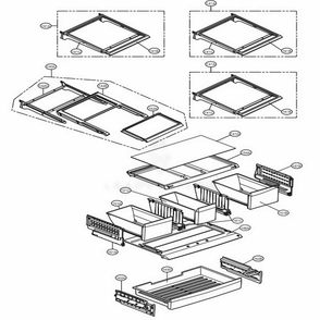 Refrigerator Parts Diagram and Parts List for LFX28991ST ASTCNA1 LG Refrigerator