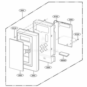 Part Location Diagram of 3506W1A223B LG MEMBRANE