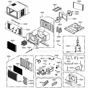 Main Diagram and Parts List for LW1816HR ASWAHDP LG Air Conditioner