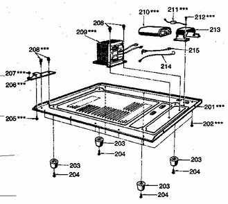 Microwave Parts Diagram and Parts List for 7218834780  Kenmore Microwave