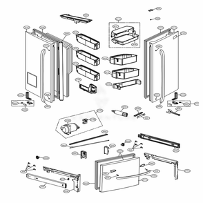 Door Parts Diagram and Parts List for LFXS30726S ASTCNA0 LG Refrigerator