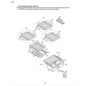 Section 1 Diagram and Parts List for LFC20740ST ASTCLGY LG Refrigerator