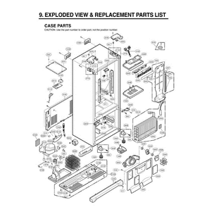 Section 3 Diagram and Parts List for LRFC21755TT ATICLGA LG Refrigerator