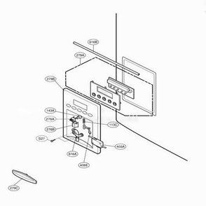 Dispenser Parts Diagram and Parts List for 75192 ASWCSER LG Refrigerator