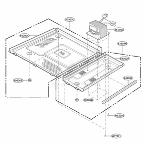 Base Plate Parts Diagram and Parts List for JE1860SH AG3EGEU LG Wall Oven