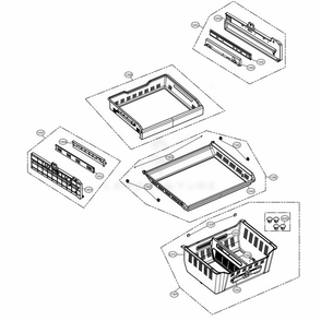 Freezer Parts Diagram and Parts List for LMXC23796M AMTCNA1 LG Refrigerator