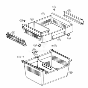 Freezer Parts Diagram and Parts List for 71313 ASTCSE3 LG Refrigerator