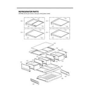 Refrigerator Diagram and Parts List for LSFD2491ST 00 LG Refrigerator