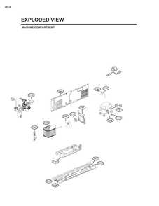 Machine Compartment Diagram and Parts List for GM-L277PSLB ASTCNA0 LG Refrigerator