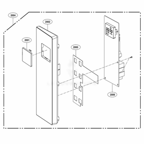 Control Panel Parts Diagram and Parts List for LMC1375SB CBKELNA LG Wall Oven