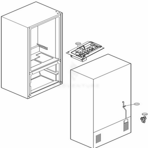 Ice Maker Parts Diagram and Parts List for LFC22770ST ASTCNA1 LG Refrigerator
