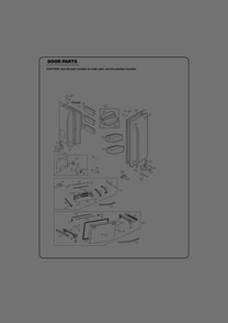 Door Parts Diagram and Parts List for GR-L31GHQXM ASWCSE0 LG Refrigerator