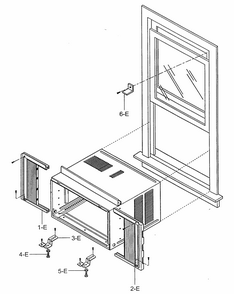 Cabinet Parts Diagram and Parts List for 58071082100  Kenmore Air Conditioner