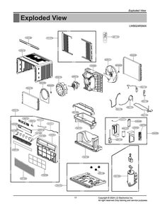 Diagram 1 Diagram and Parts List for LW8024RSMX AT1AUSH LG Air Conditioner