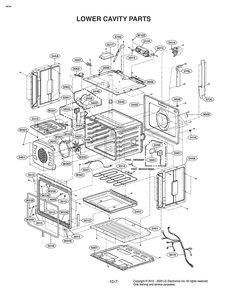 Lower Cavity Parts Diagram and Parts List for LD3653SP AS1LLGA LG Range