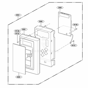 Controller Parts Diagram and Parts List for JVM1542BF CBKEGEU LG Wall Oven