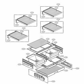 Refrigerator Parts Diagram and Parts List for 71012 ASWCSE0 LG Refrigerator